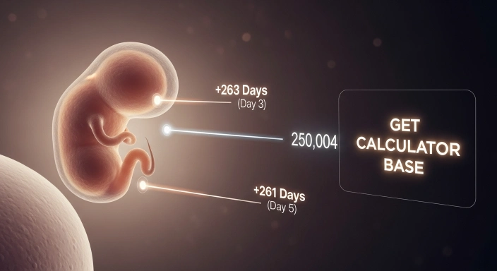 Calculate Due Date from IVF 3 Day 5 Day Transfer