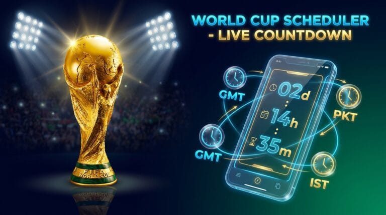 FIFA World Cup 2026 Countdown — Match Times Every Zone