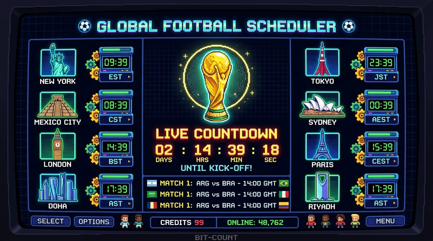 FIFA World Cup 2026 Countdown — Match Times Every Zone 5 How to Watch the FIFA World Cup 2026 — Broadcasting Guide