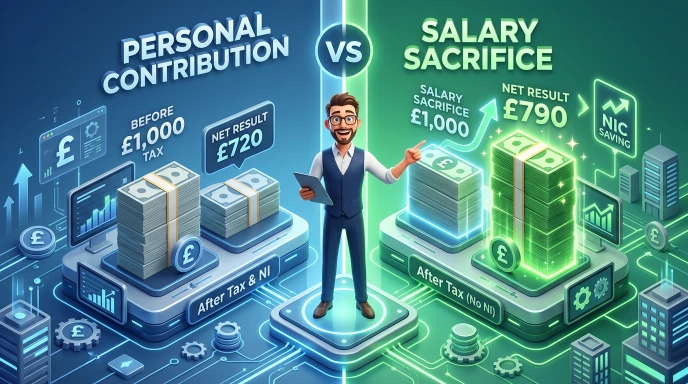 Free UK Pension Tax Calculator 2026/27 | Take-Home Pay 4 Personal Contributions vs Salary Sacrifice Which Saves You More