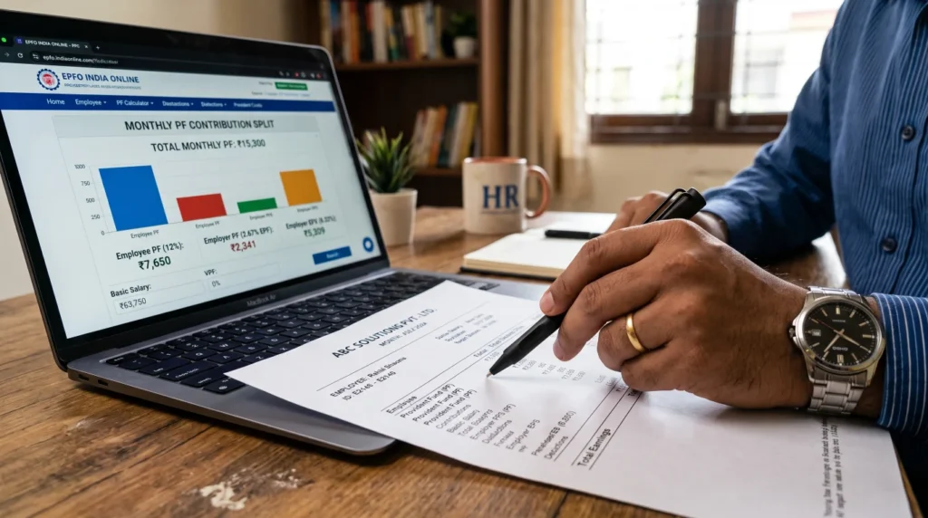 how to calculate pf and esi